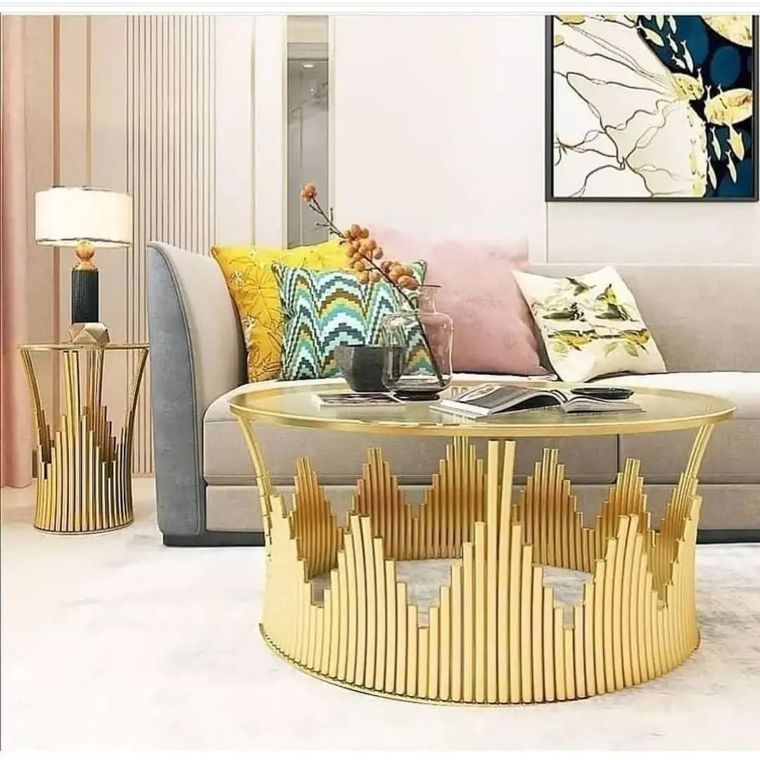 Elegant Bronze PVD Center Table Bangalore